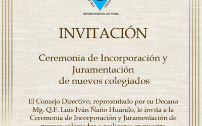 Ceremonia de incorporación de colegiados – Febrero